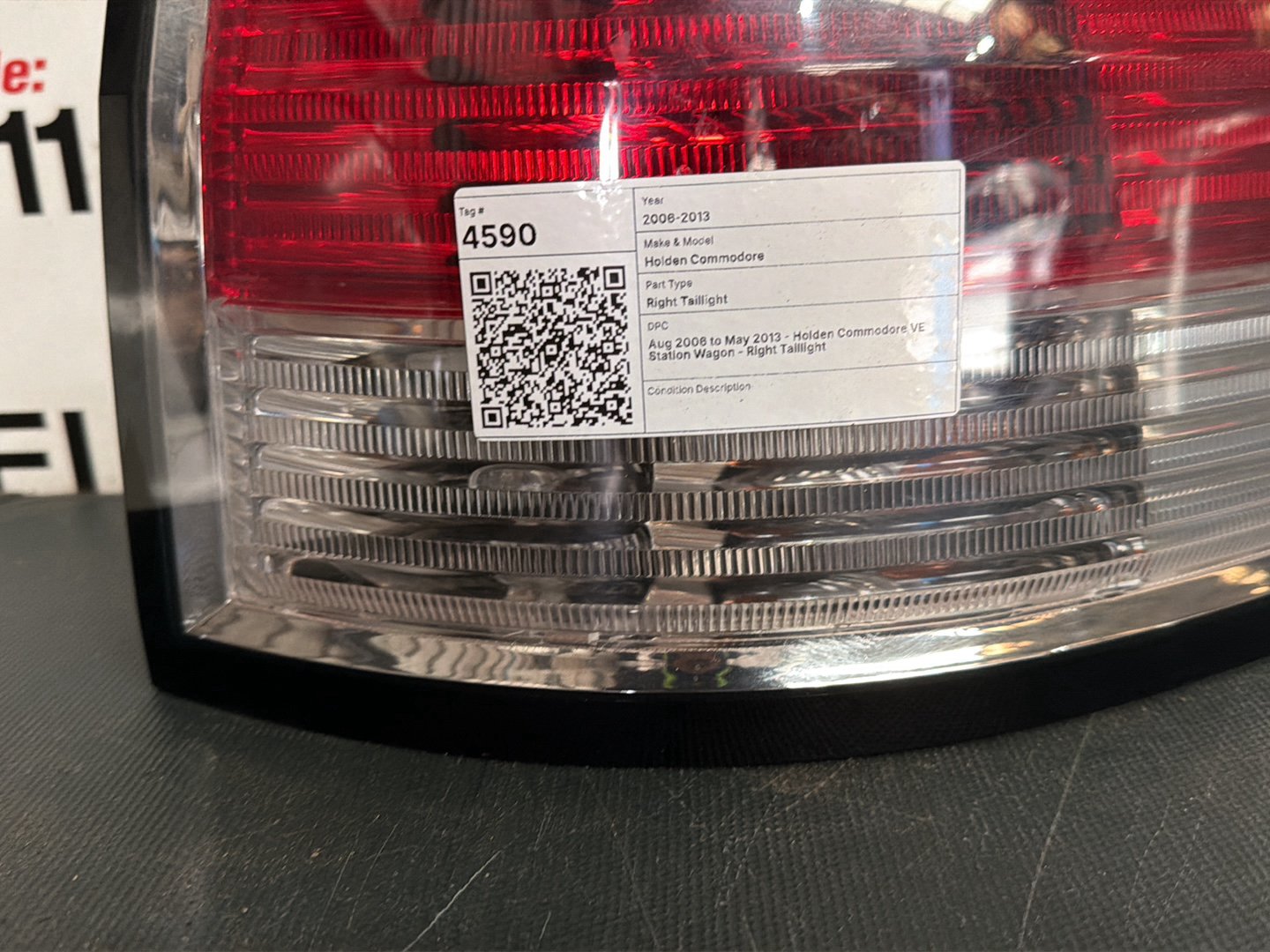 Aug 2006 to May 2013- Holden Commodore VE Station Wagon- Right Taillight