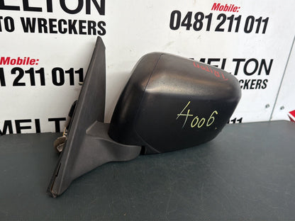 Jul 2006 to Apr 2015- Mitsubishi Triton ML MN- Left Door Mirror- Power Adjust, Black