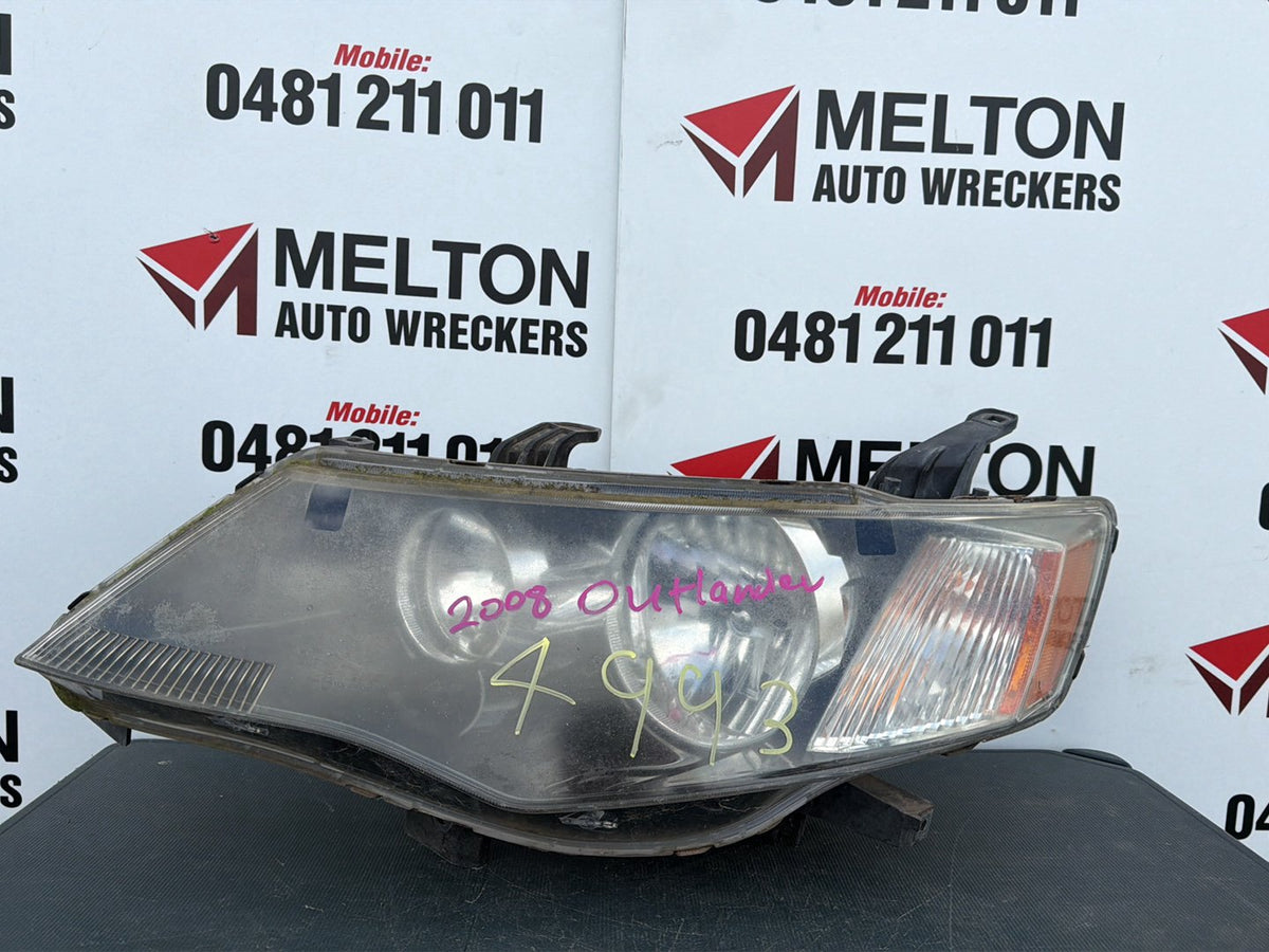 Aug 2007 to Sep 2009 - Mitsubishi Outlander ZG - Left Headlight - Standard Type