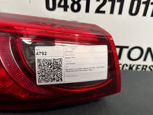 Mar 2015 to Jul 2023 - Mazda CX-3 DK - Left Taillight - Body Mounted, W/ Halogen Type