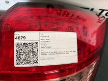 Dec 2014 to Jun 2018 - Honda HR-V VTi RU5 - Right Taillight - Led, Non Optical Guide Type