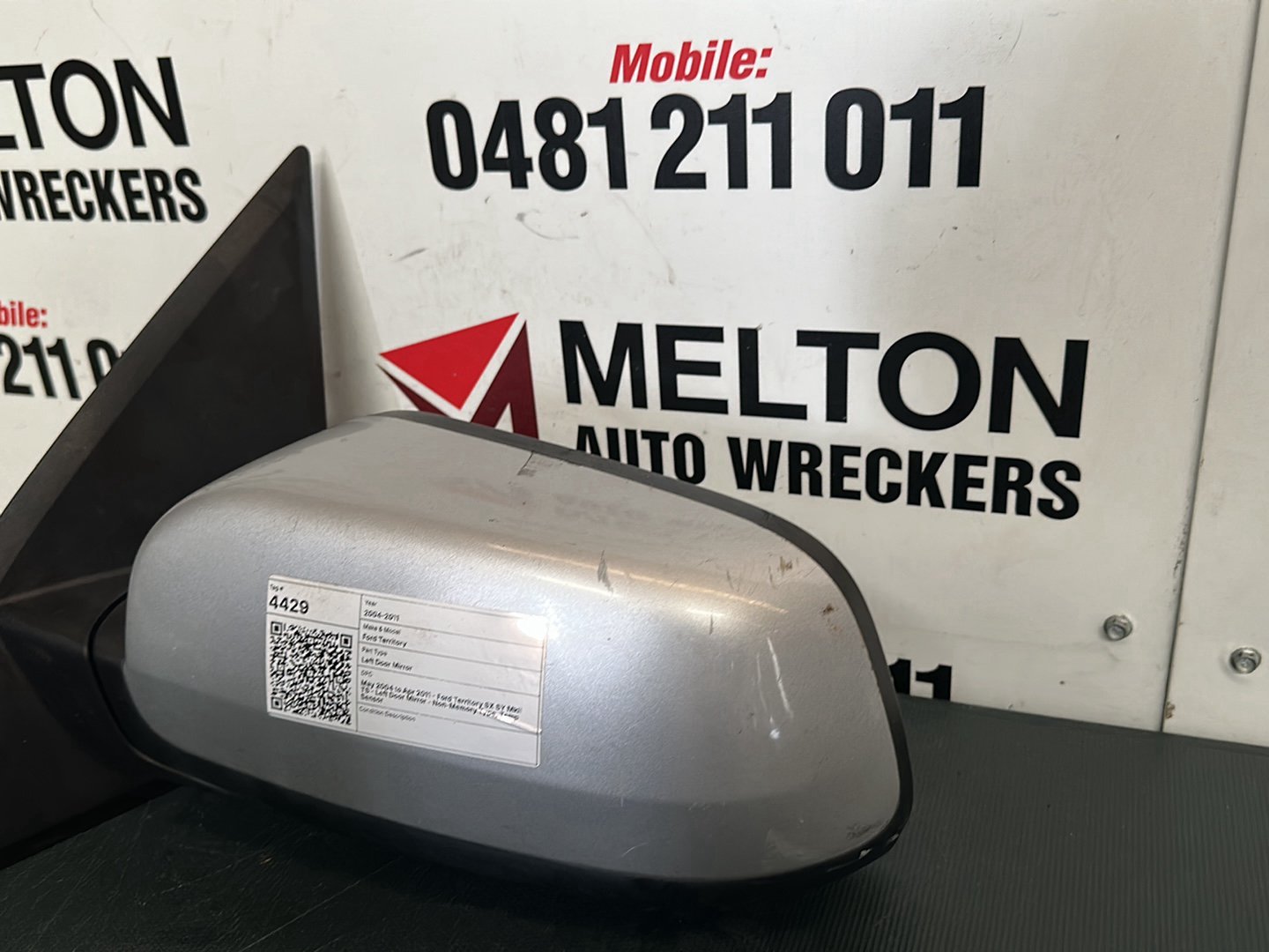 May 2004 to Apr 2011- Ford Territory SX SY MkII TS- Left Door Mirror- Non-Memory Type, Temp Sensor
