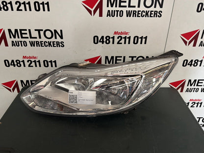 2012- 2015 Ford Focus LW Ambiente Left Headlight Halogen Type Chrome Insert