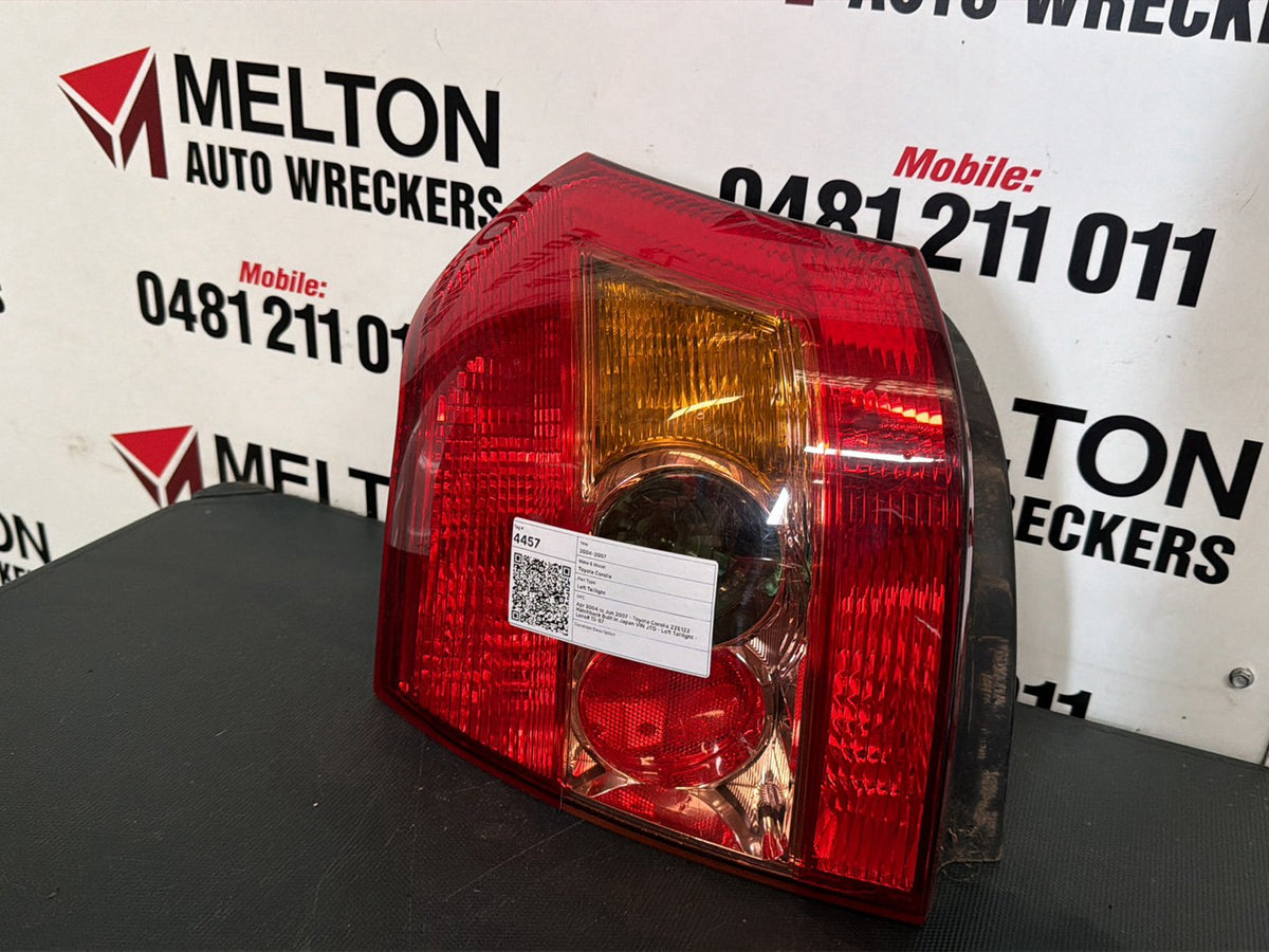Apr 2004 to Jun 2007- Toyota Corolla ZZE122 Hatchback Built in Japan VIN JTD- Left Taillight- Lens# 13-87