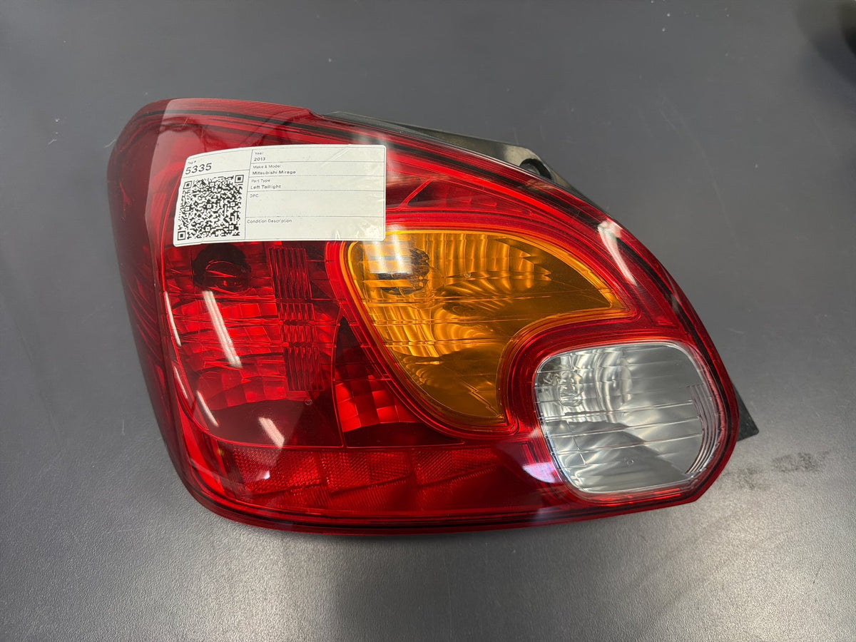 Dec 2012 to Dec 2024 - Mitsubishi Mirage LA LB Hatchback - Left Taillight - Body Mounted, Halogen Type