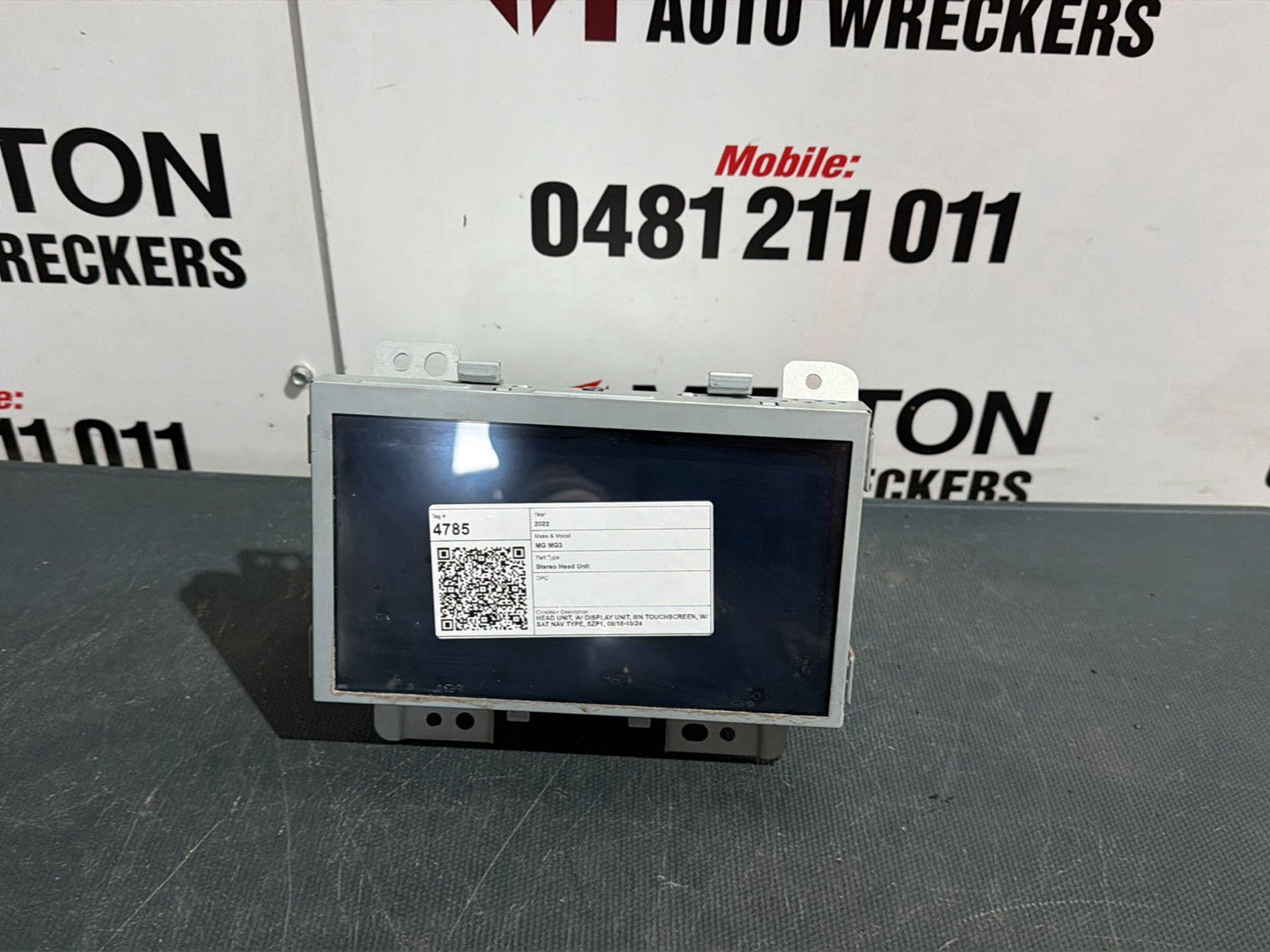 2022 MG MG3 Stereo Head Unit
