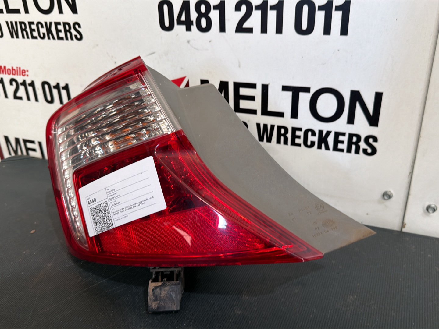 2011- 2015 Toyota Camry AVV50- Left Taillight- Body Mounted, Non Led Type