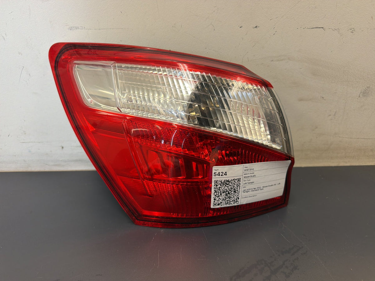 Jan 2010 to Apr 2012 - Nissan Dualis J10 - Left Taillight - Standard Type