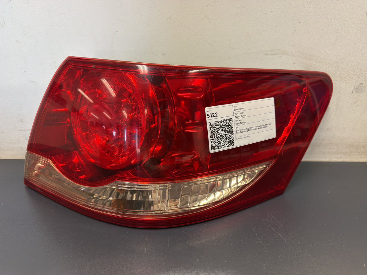 Oct 2006 to Aug 2009 - Toyota Aurion Sportivo SX6 Sportivo ZR6 GSV40R - Right Taillight