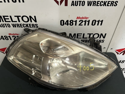 Sep 2004 to Feb 2010- Nissan Tiida C11 Australia Only- Right Headlight