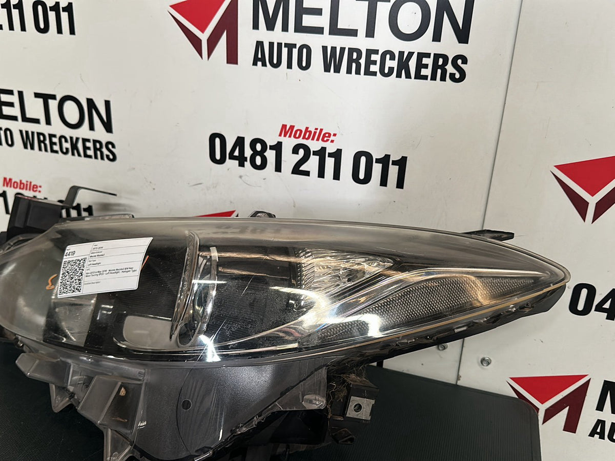 Nov 2013 to May 2016- Mazda 3 BM Neo Maxx Touring- Left Headlight- Halogen Type