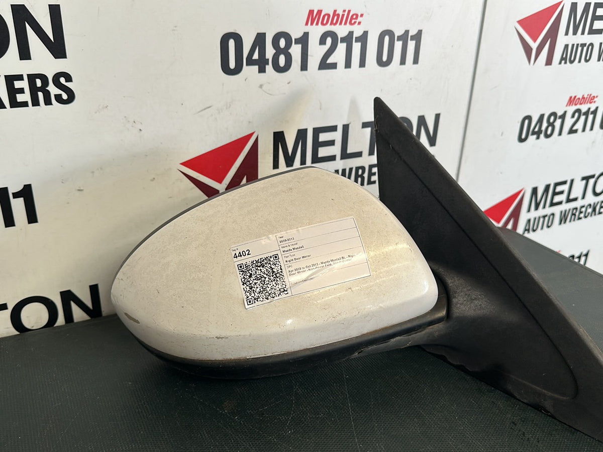 Mazda3 2009-2013 Right Door Mirror Non-Power Fold Non-Indicator BL Series