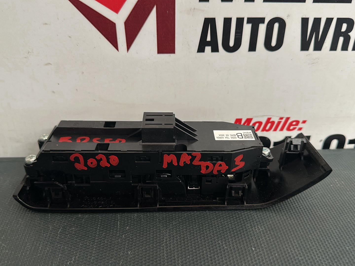 2020 Mazda Mazda3 BP- Master Power Window Switch