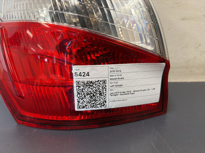 Jan 2010 to Apr 2012 - Nissan Dualis J10 - Left Taillight - Standard Type