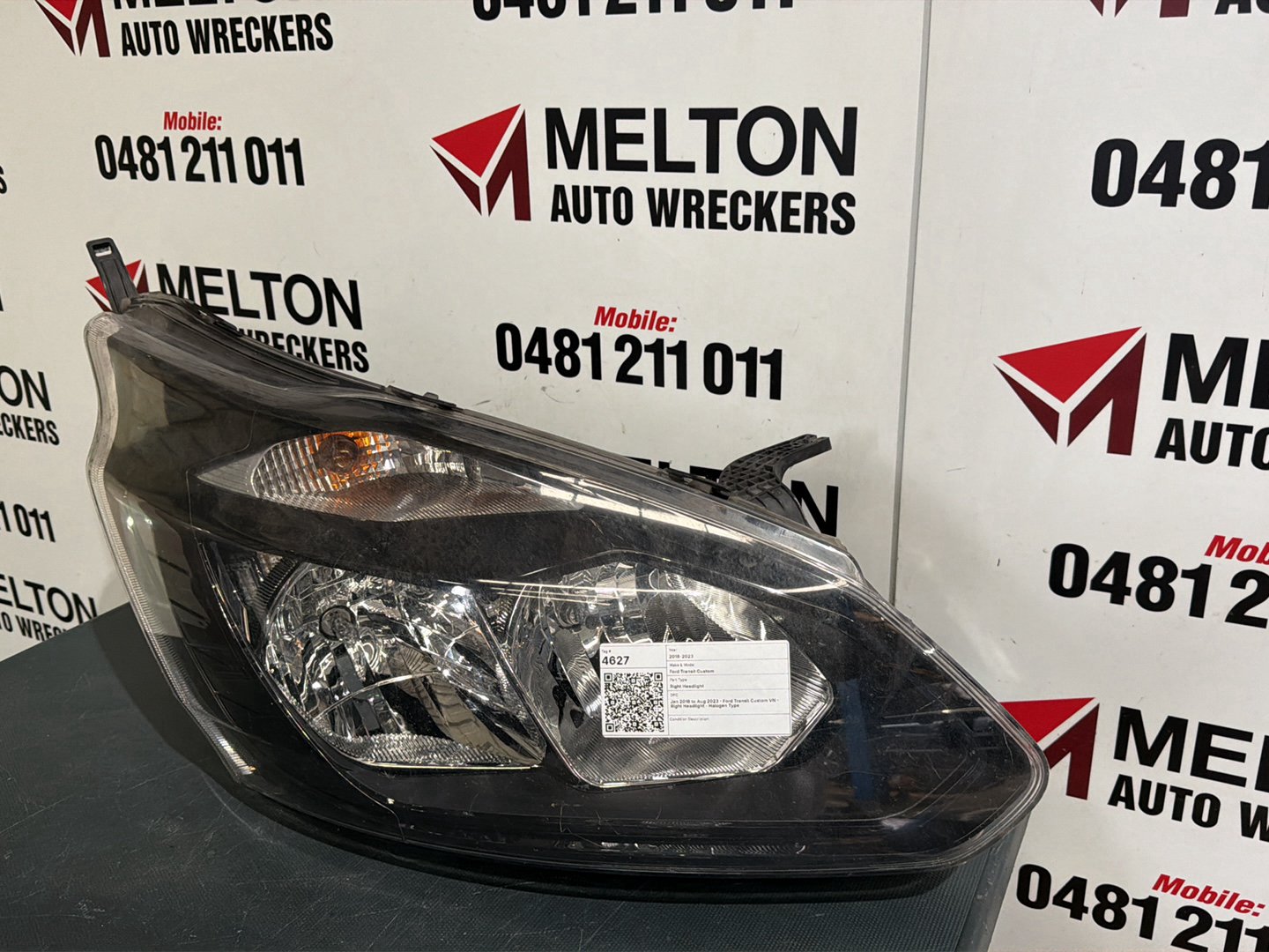 Jan 2018 to Aug 2023- Ford Transit Custom VN- Right Headlight- Halogen Type