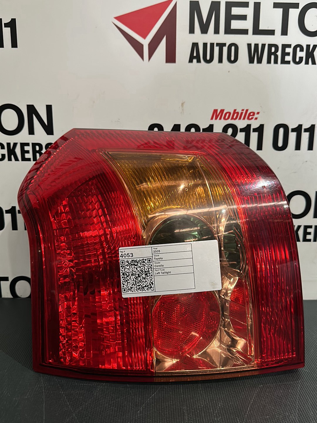 Apr 2004 to Jun 2007- Toyota Corolla ZZE122 Hatchback Built in Japan VIN JTD- Left Taillight- Lens# 13-87