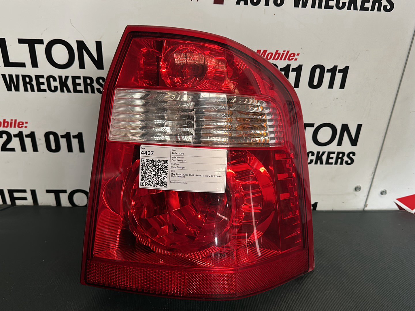 May 2004 to Apr 2009- Ford Territory SX SY MkI- Right Taillight