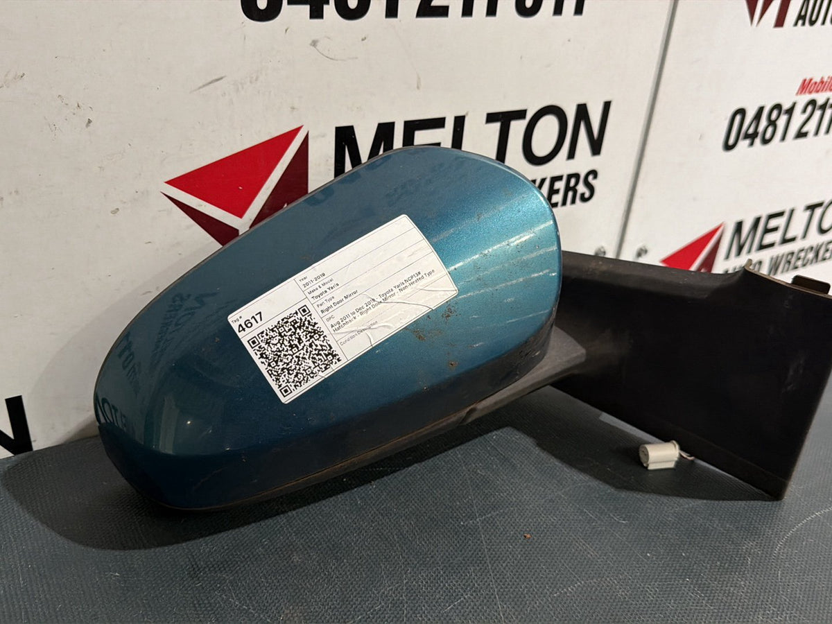 Aug 2011 to Dec 2019- Toyota Yaris NCP13# Hatchback- Right Door Mirror- Non-Heated Type