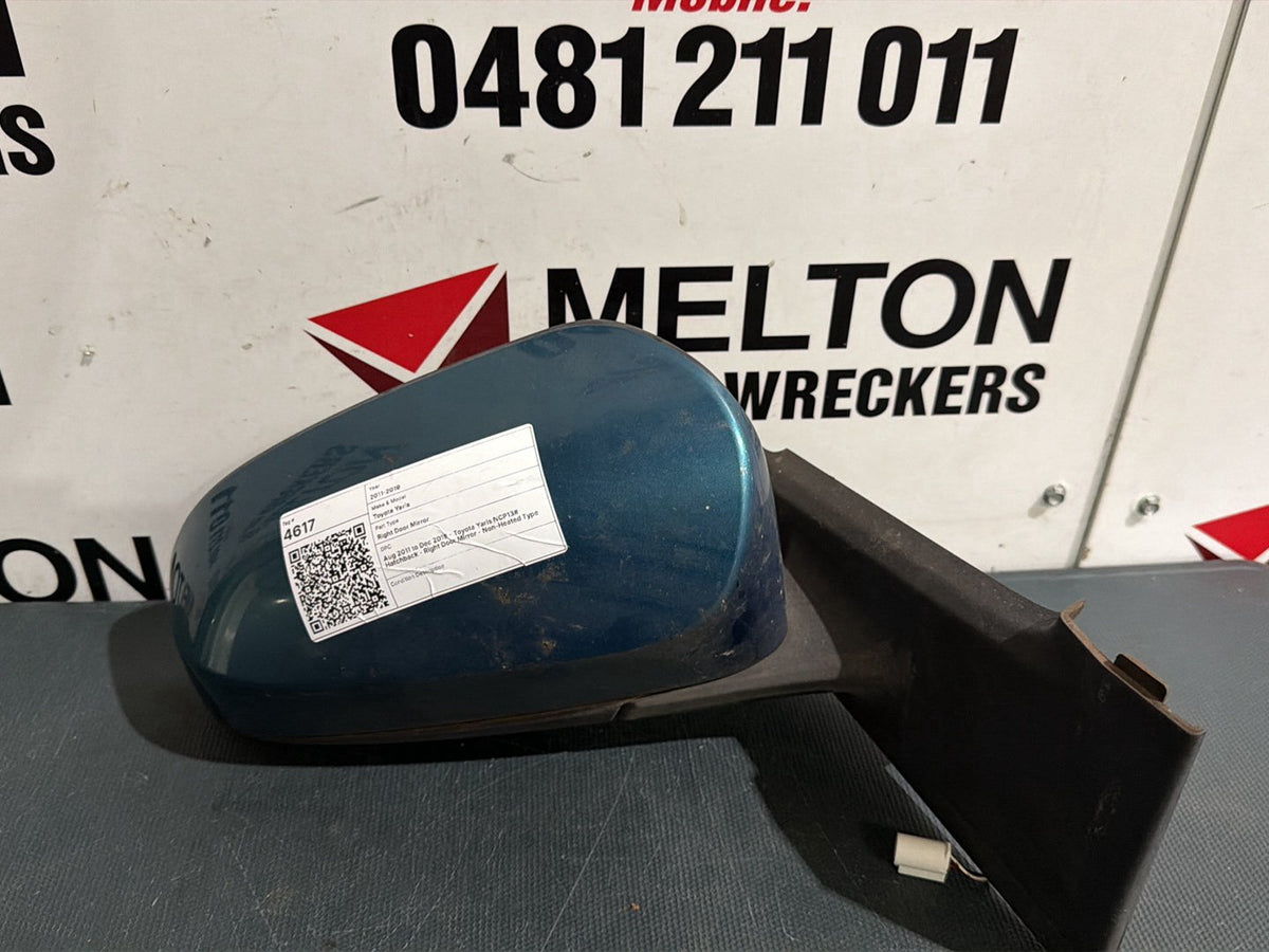 Aug 2011 to Dec 2019- Toyota Yaris NCP13# Hatchback- Right Door Mirror- Non-Heated Type