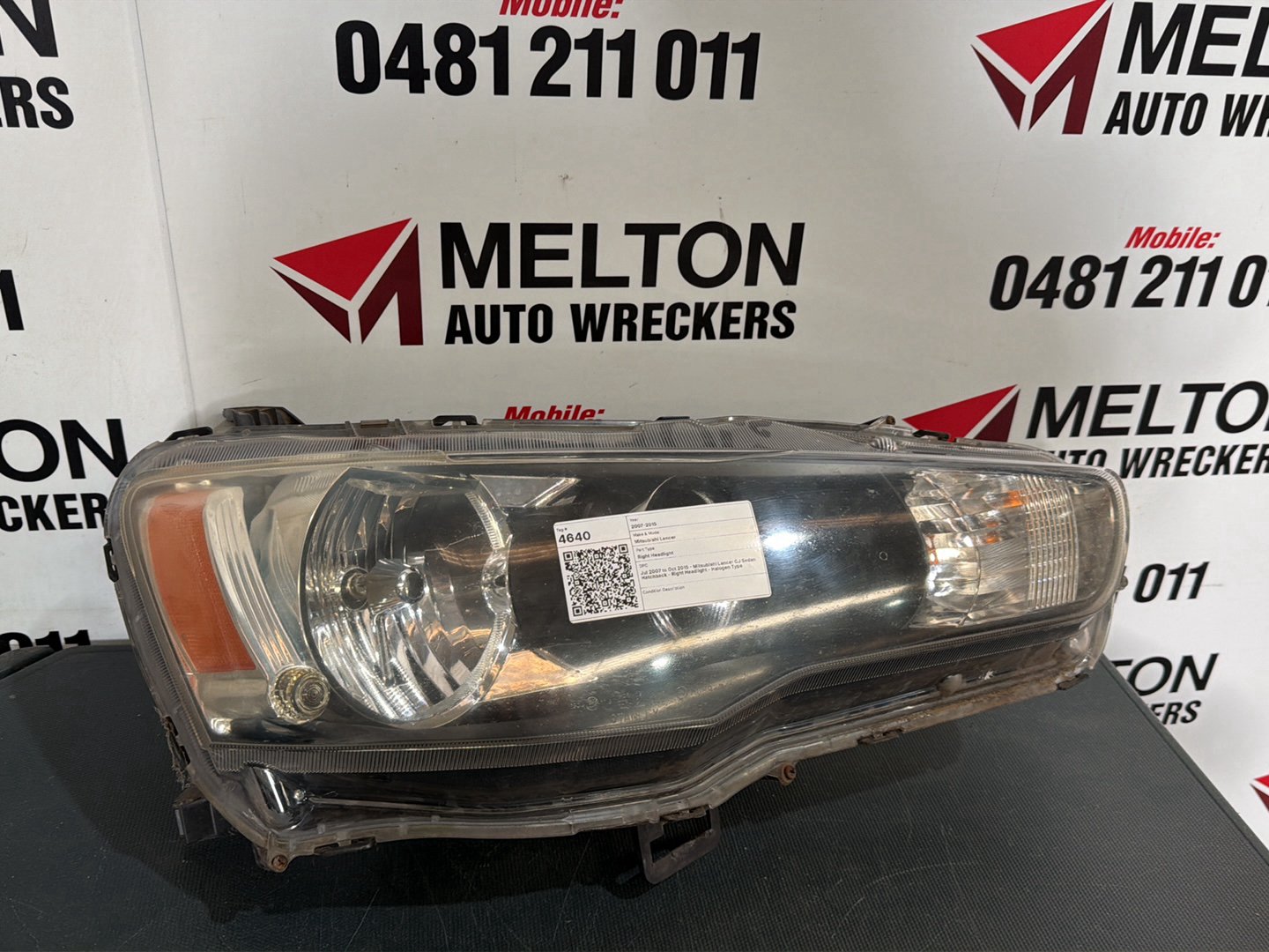 Jul 2007 to Oct 2015- Mitsubishi Lancer CJ- Right Headlight- Halogen Type