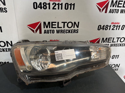 Jul 2007 to Oct 2015- Mitsubishi Lancer CJ- Right Headlight- Halogen Type