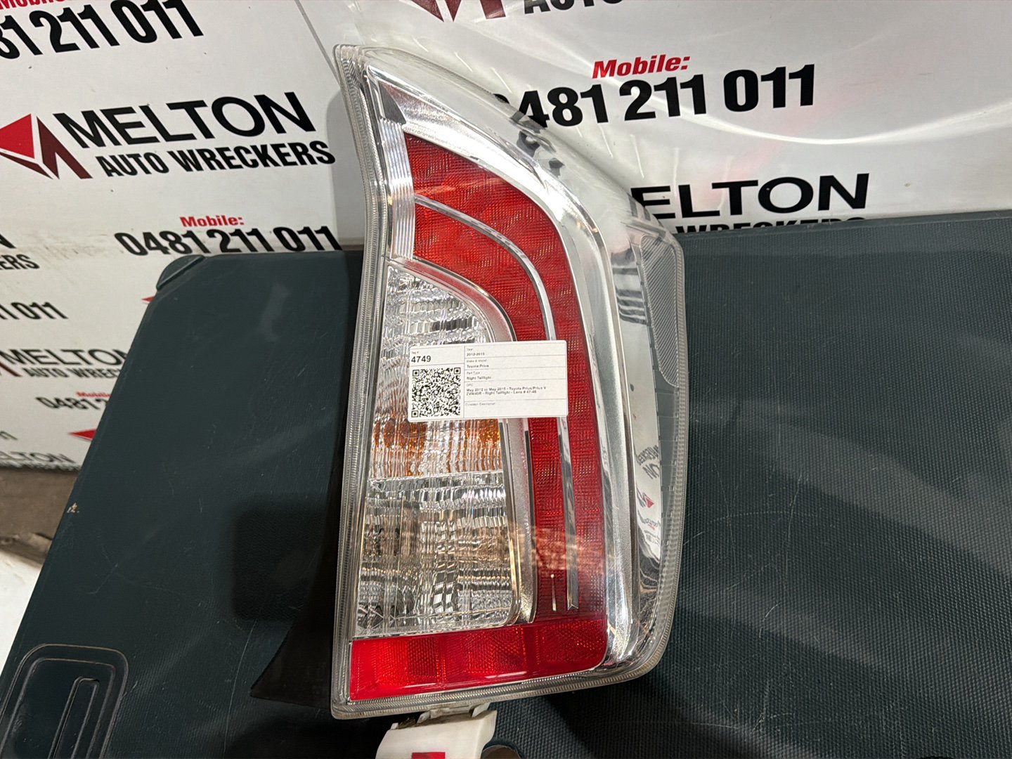 May 2012 to May 2015 - Toyota Prius/Prius V ZVW40R - Right Taillight - Lens # 47-46