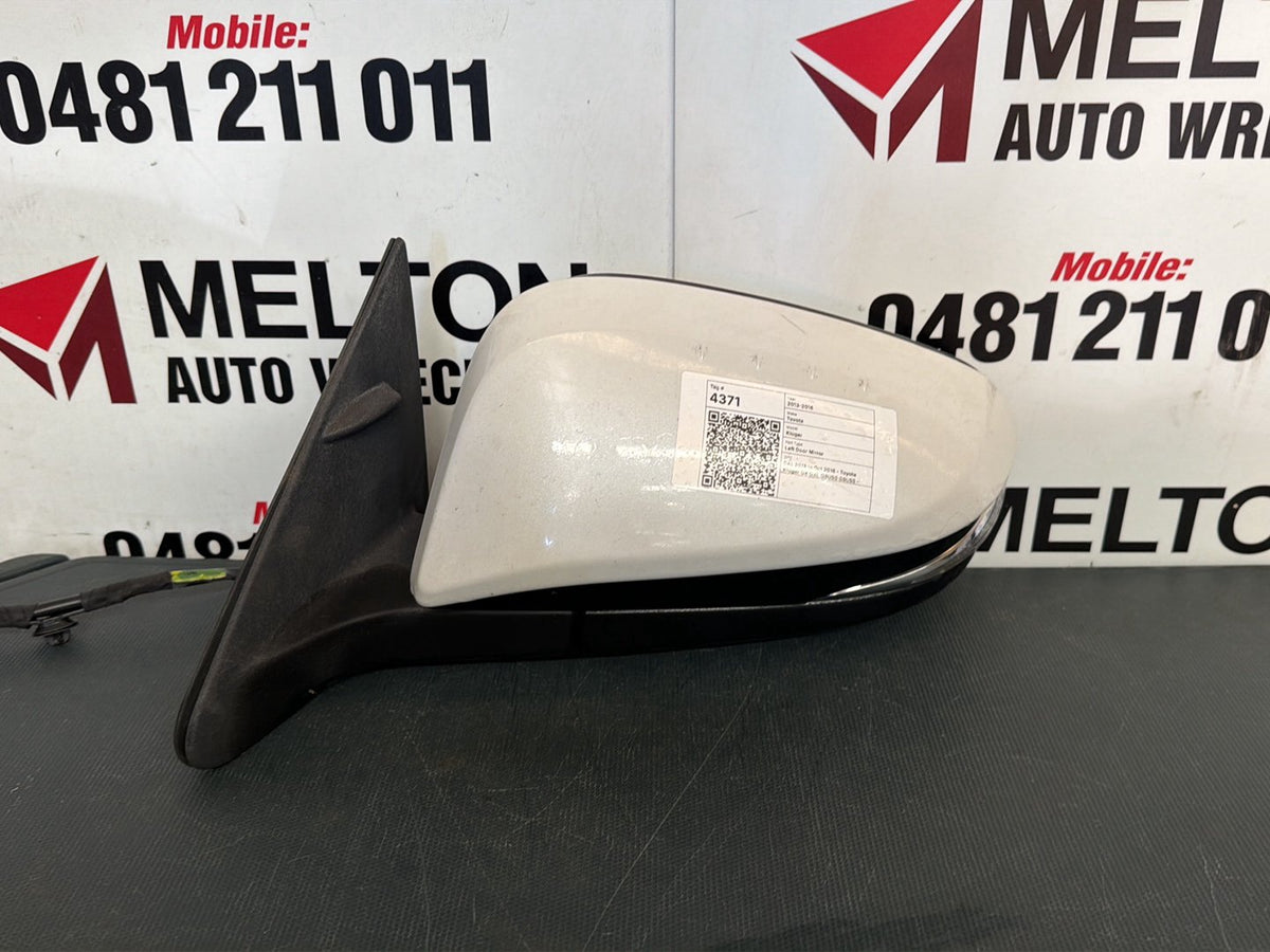 Dec 2013 to Oct 2016- Toyota Kluger GX GXL GSU50 GSU55- Left Door Mirror- Non-Heated Type, Non-Memory Type, Non-Blind Spot Monitor