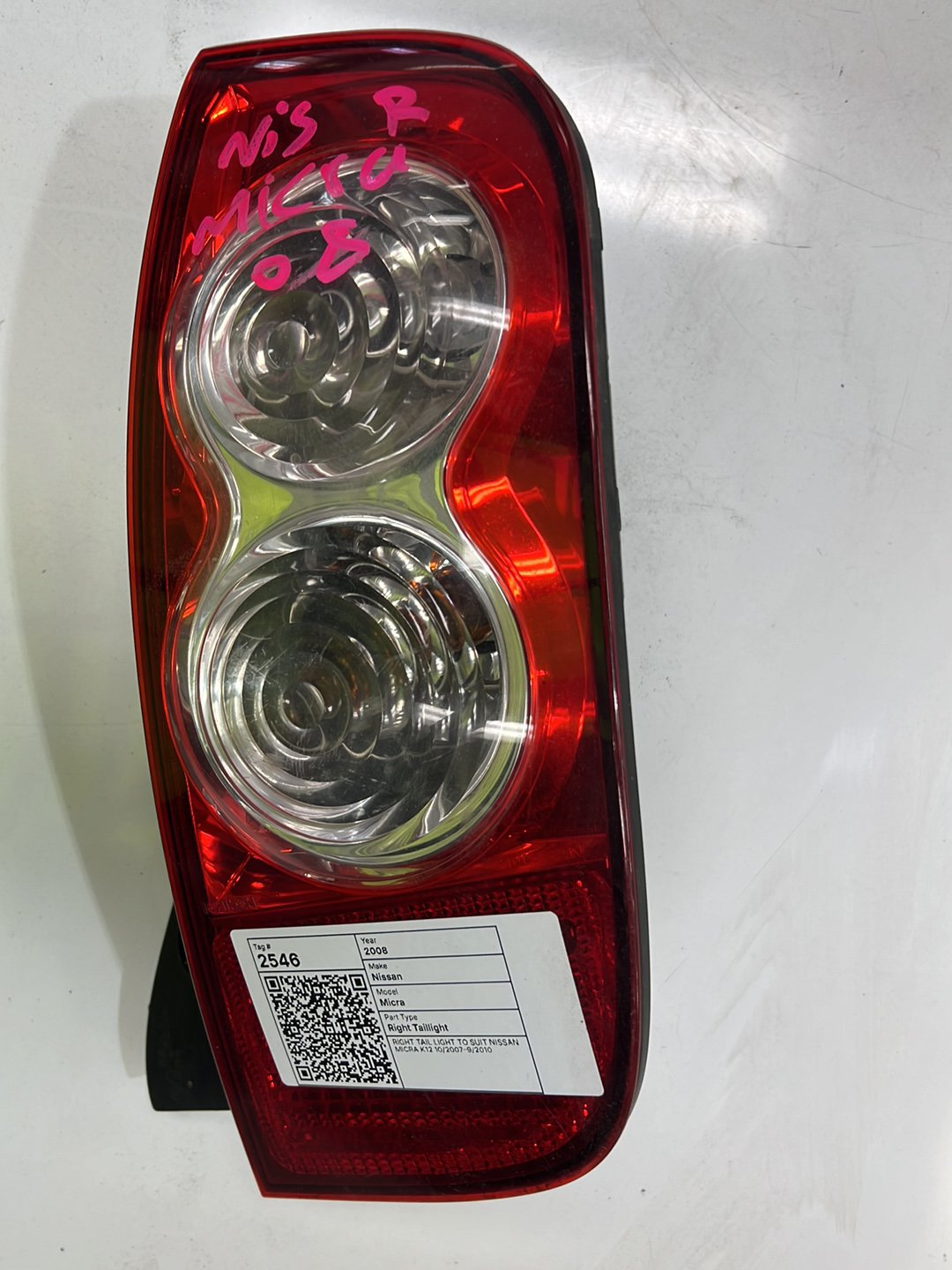 2007-2010 Nissan Micra K12 - Right Taillight