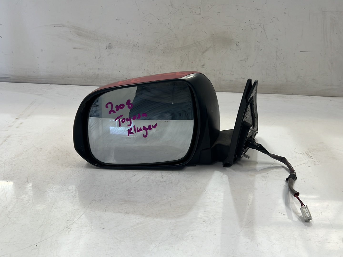 Aug 2007 to Jul 2010 - Toyota Kluger GSU40 GSU45 - Left Door Mirror - Non-Puddle Lamp Type, Colour Coded