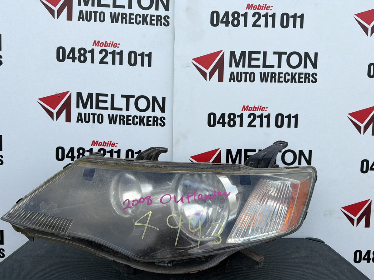 Aug 2007 to Sep 2009 - Mitsubishi Outlander ZG - Left Headlight - Standard Type