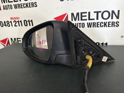Nov 2011 to Mar 2015- Toyota Camry Altise Atara R Atara S Atara SX Hybrid H RZ ASV50 AVV50- Left Door Mirror- Non-Blind Spot Monitor
