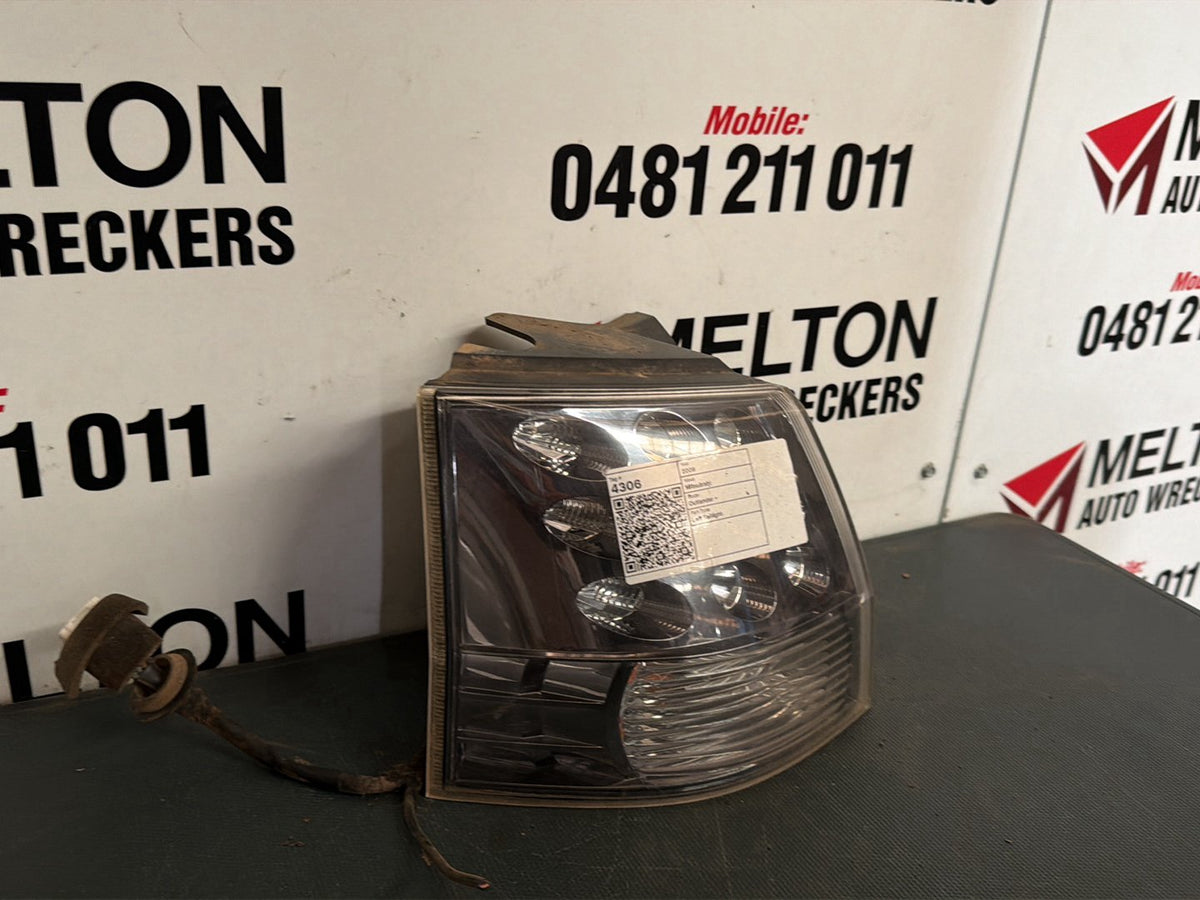 Nov 2006 to Oct 2012 - Mitsubishi Outlander ZG ZH - Left Taillight - Body Mounted