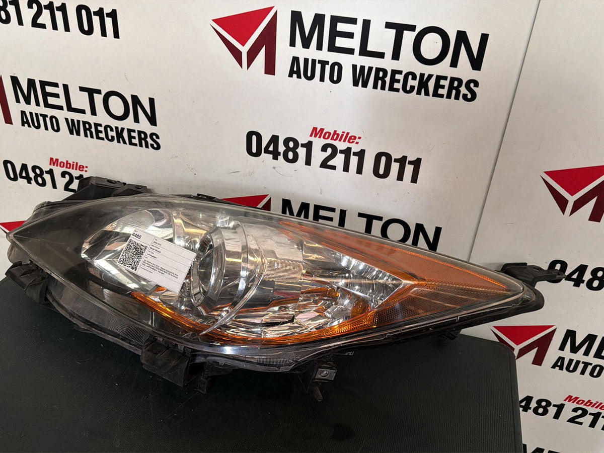 2009- 2013 Mazda 3 Left Headlight Bl, Halogen Type