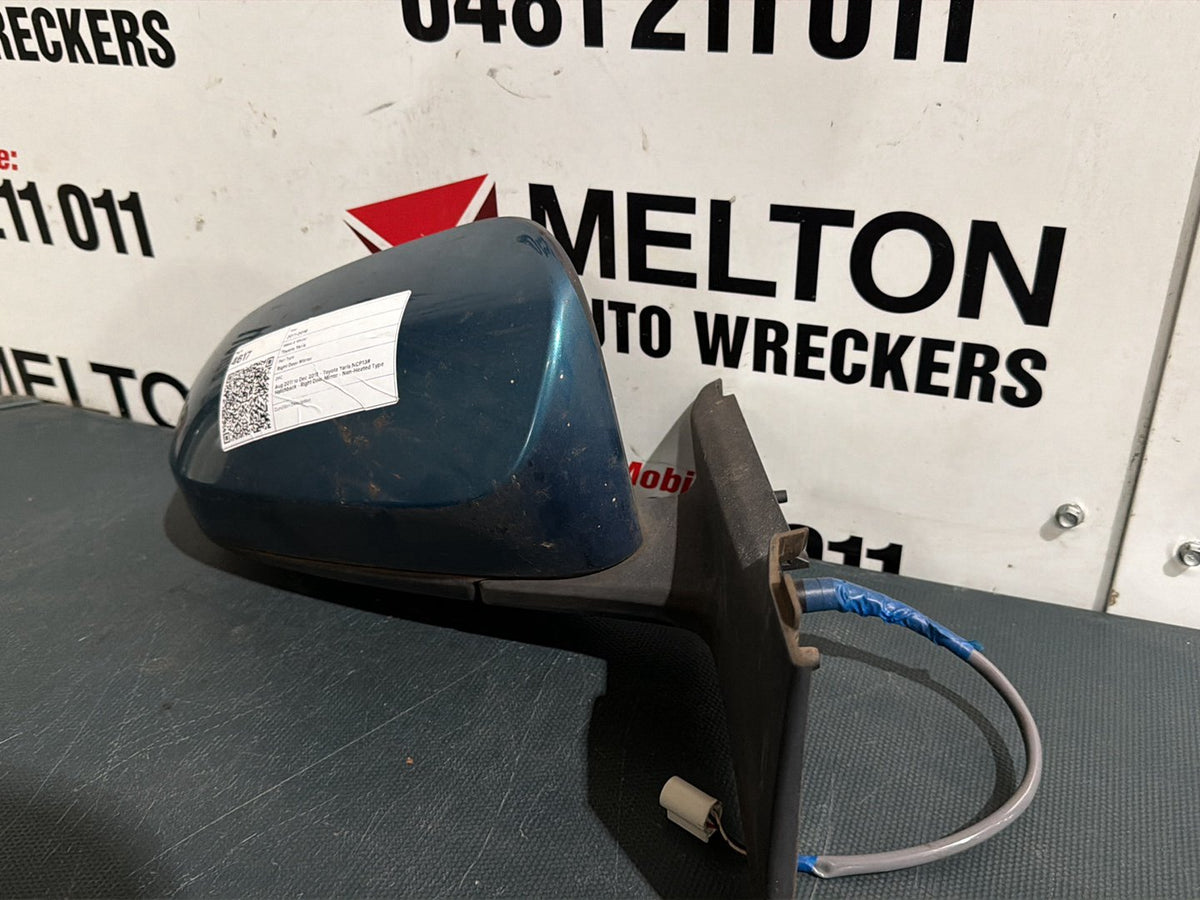 Aug 2011 to Dec 2019- Toyota Yaris NCP13# Hatchback- Right Door Mirror- Non-Heated Type