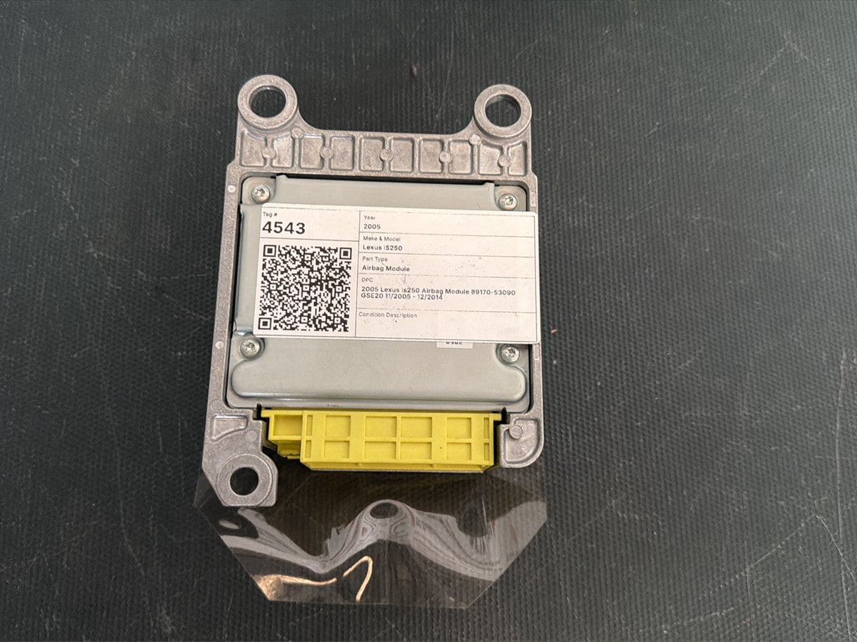 2005 Lexus Is250 Airbag Module 89170-53090 GSE20 11/2005- 12/2014