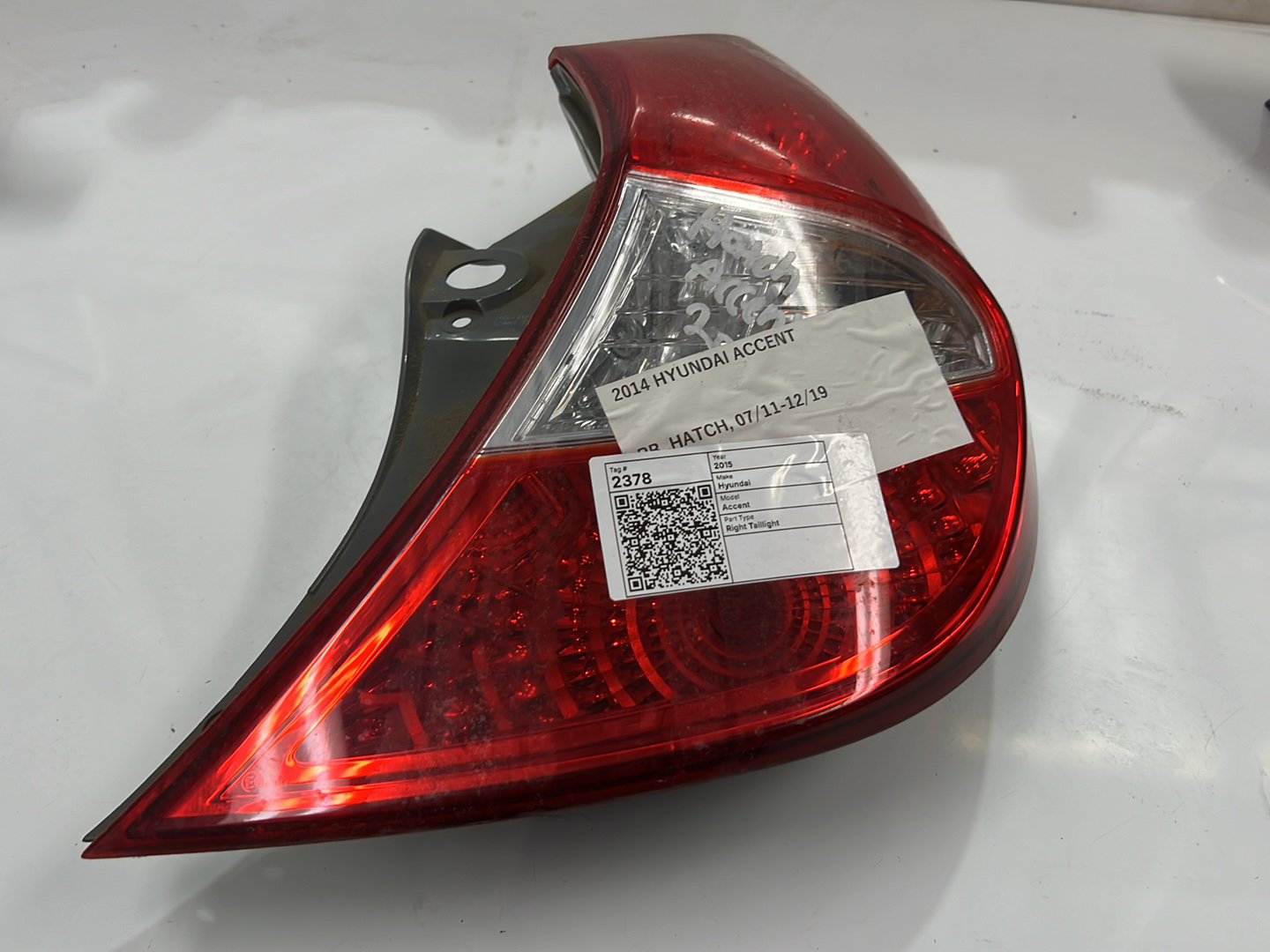 May 2011 to Dec 2019 - Hyundai Accent RB Hatchback - Right Taillight